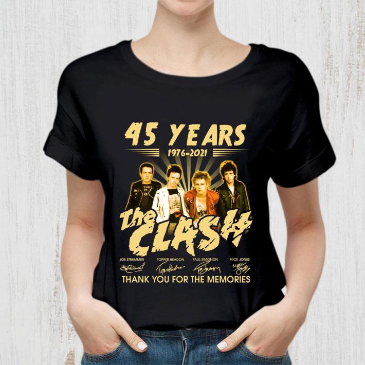 Original 45 years 1976-2021 The Clash band rock signatures thank memories shirt 2 45 years 1976-2021 The Clash band rock signatures thank memories shirt