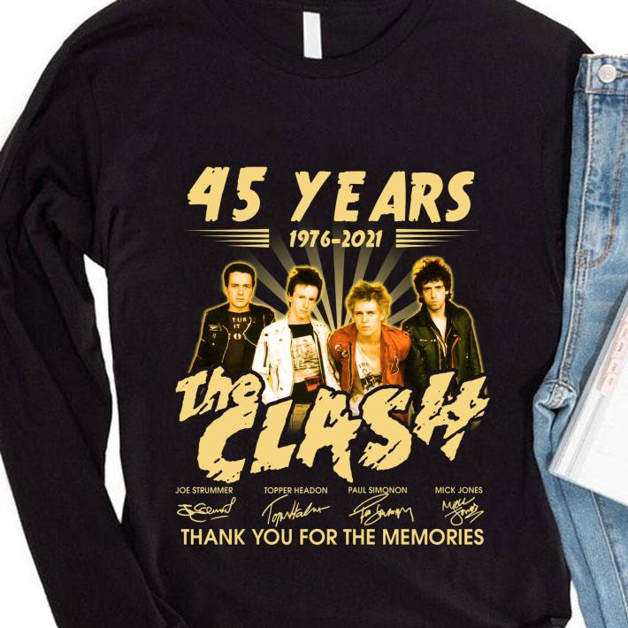 Original 45 years 1976-2021 The Clash band rock signatures thank memories shirt 4 45 years 1976-2021 The Clash band rock signatures thank memories shirt