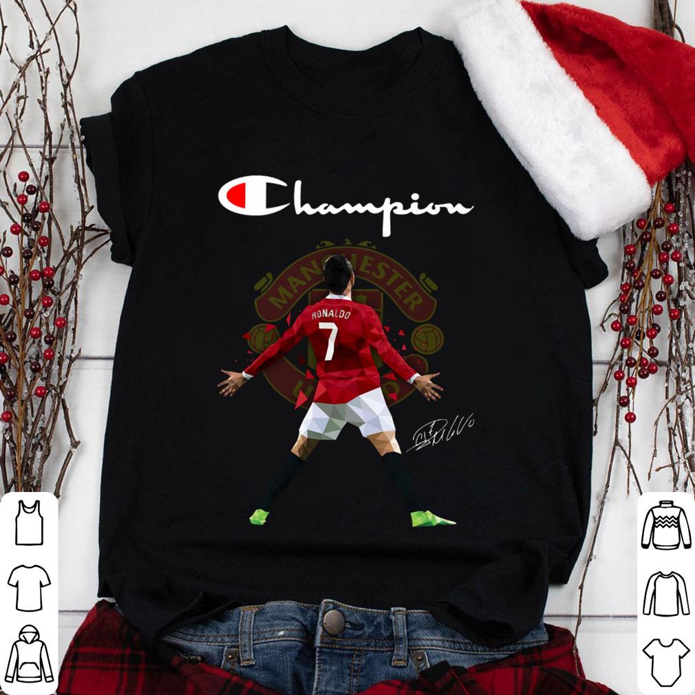 Hot Champion Cristiano Ronaldo Manchester United Signature Shirt