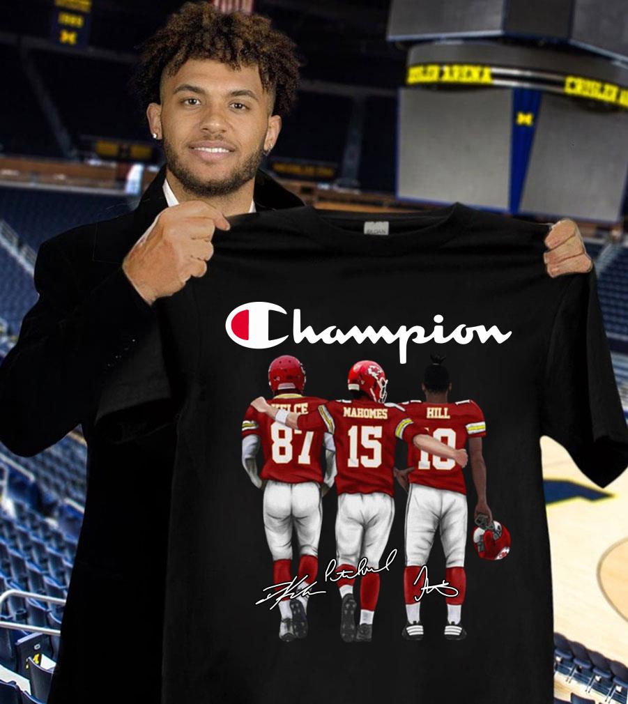 Awesome Champion Kansas City Chiefs Patrick Mahomes NFL Football Signatures Shirt 1 Champion Kansas City Chiefs Patrick Mahomes NFL Football Signatures Shirt
