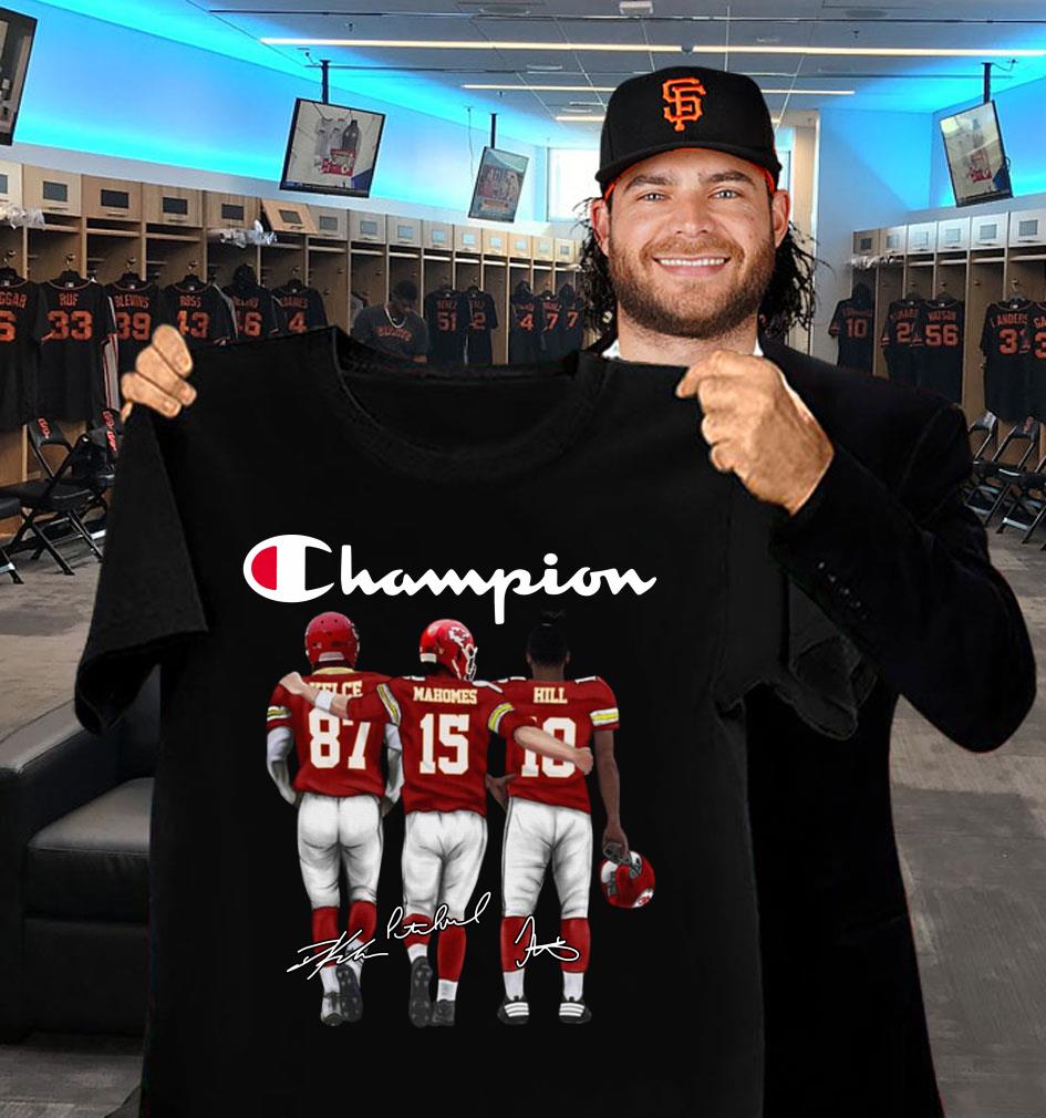 Awesome Champion Kansas City Chiefs Patrick Mahomes NFL Football Signatures Shirt 2 Champion Kansas City Chiefs Patrick Mahomes NFL Football Signatures Shirt