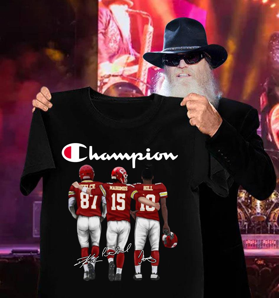 Awesome Champion Kansas City Chiefs Patrick Mahomes NFL Football Signatures Shirt 3 Champion Kansas City Chiefs Patrick Mahomes NFL Football Signatures Shirt