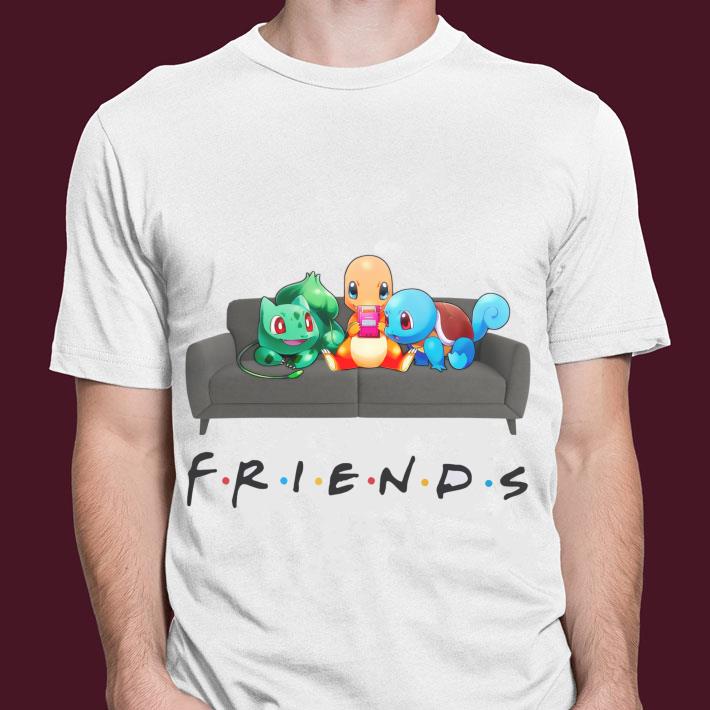 Original Friends Pokemon On Sofa Shirt, Charmander, Bulbasaur, Squirtle 3 Friends Pokemon On Sofa Shirt, Charmander, Bulbasaur, Squirtle