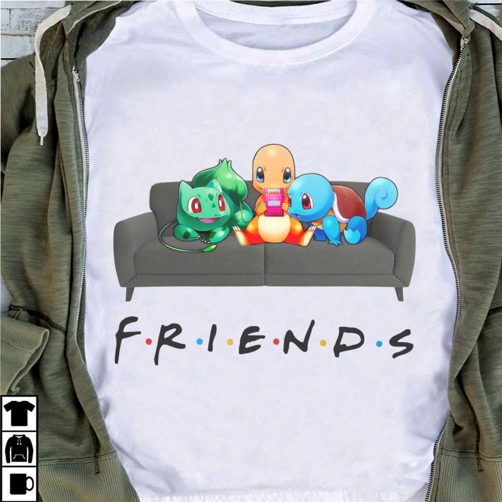 Original Friends Pokemon On Sofa Shirt, Charmander, Bulbasaur, Squirtle 4 Friends Pokemon On Sofa Shirt, Charmander, Bulbasaur, Squirtle
