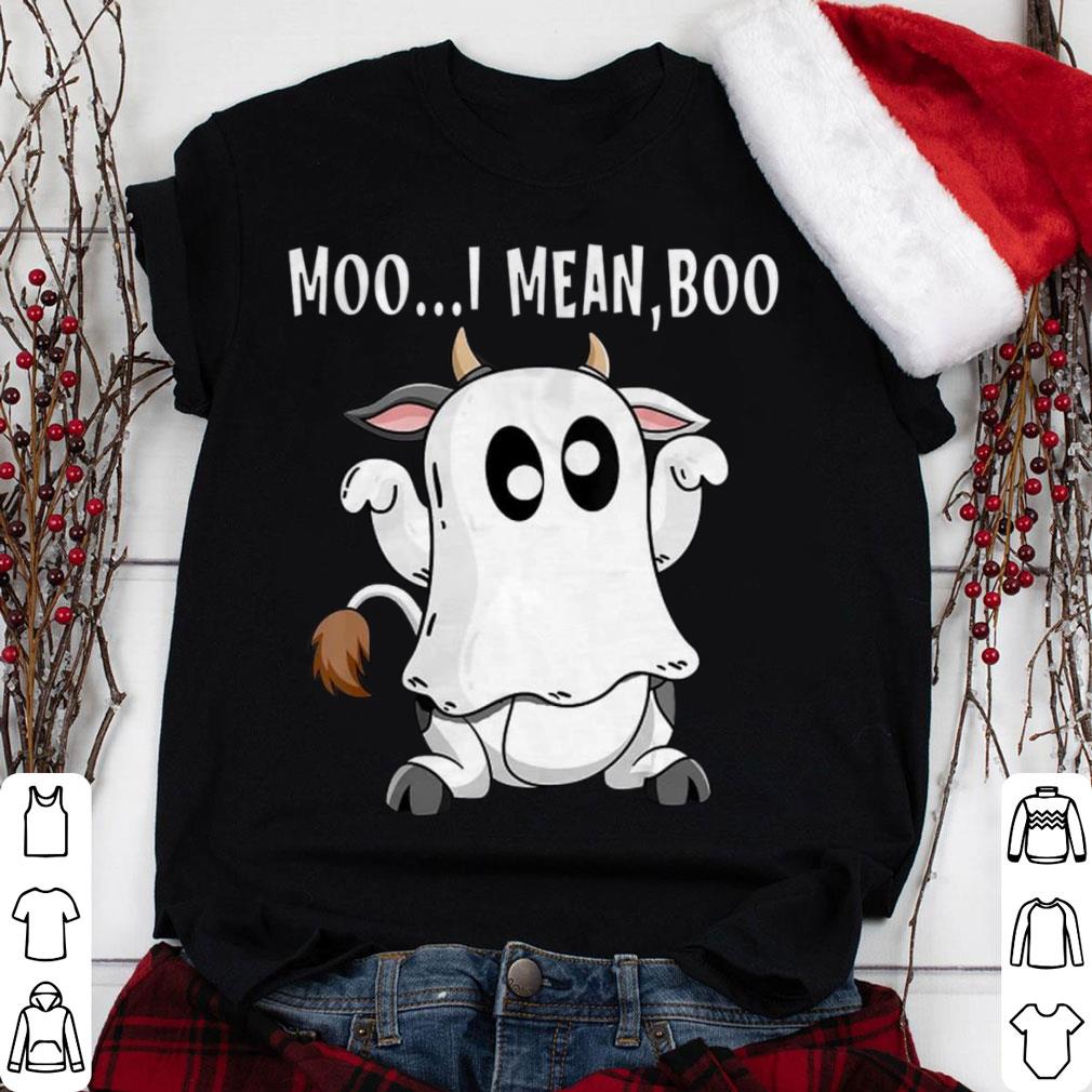 Premium Halloween Moo I Mean Boo Ghost Cow shirt 1 Halloween Moo I Mean Boo Ghost Cow shirt