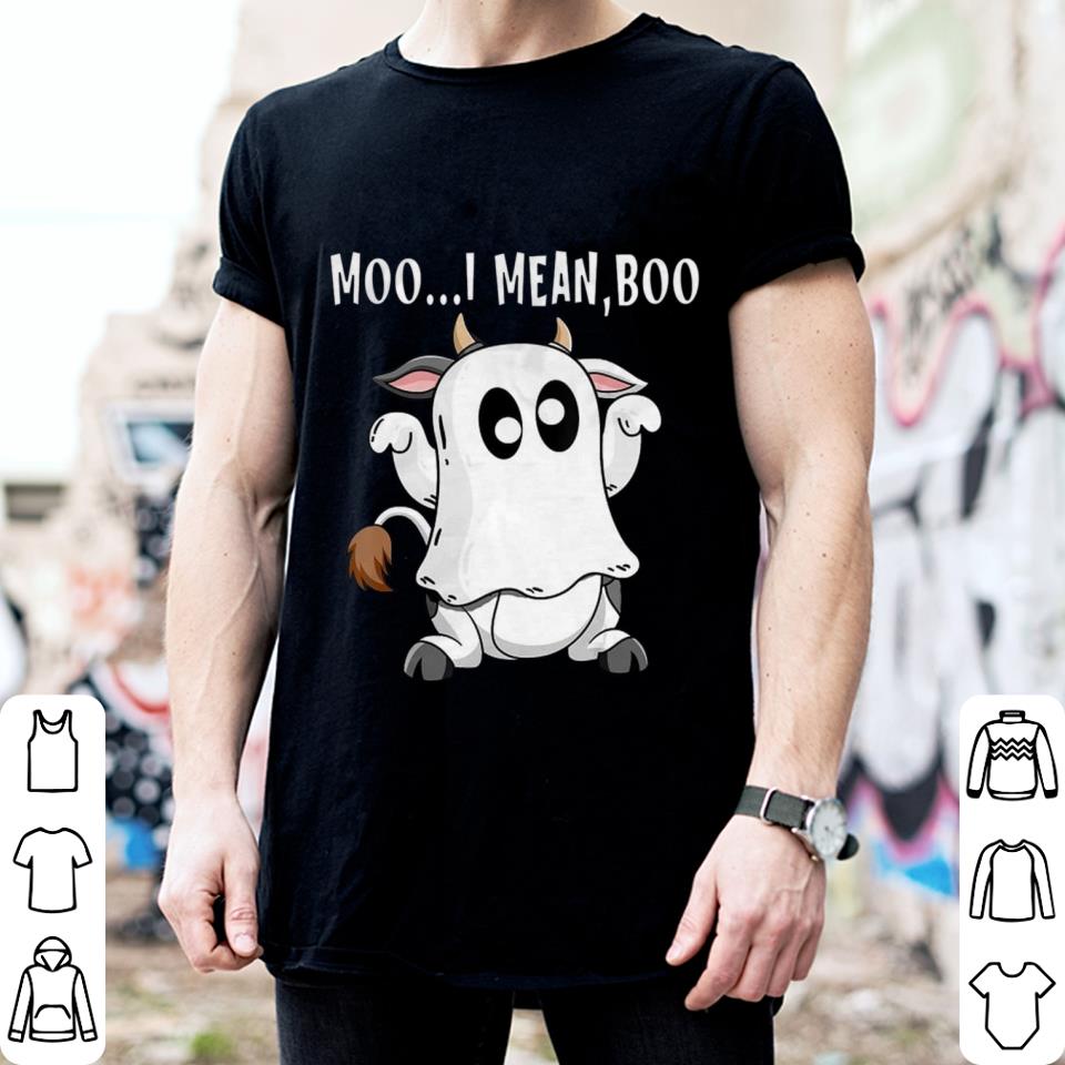 Premium Halloween Moo I Mean Boo Ghost Cow shirt 2 Halloween Moo I Mean Boo Ghost Cow shirt