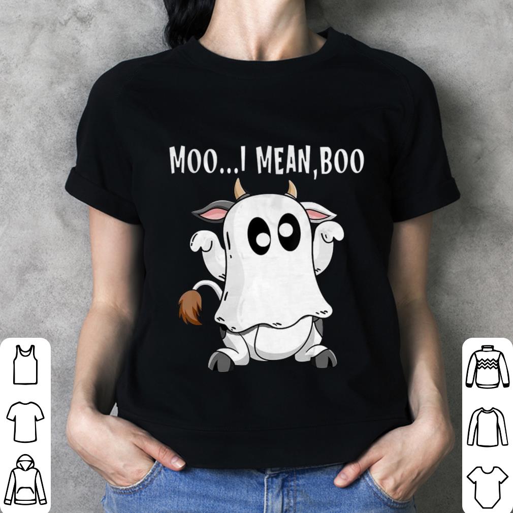 Premium Halloween Moo I Mean Boo Ghost Cow shirt 3 Halloween Moo I Mean Boo Ghost Cow shirt