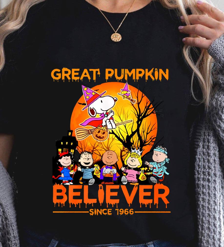 Official Halloween Peanuts Snoopy Woodstock Charlie Brown Great Pumpkin Believer Since 1966 Shirt 2 Halloween Peanuts Snoopy Woodstock Charlie Brown Great Pumpkin Believer Since 1966 Shirt