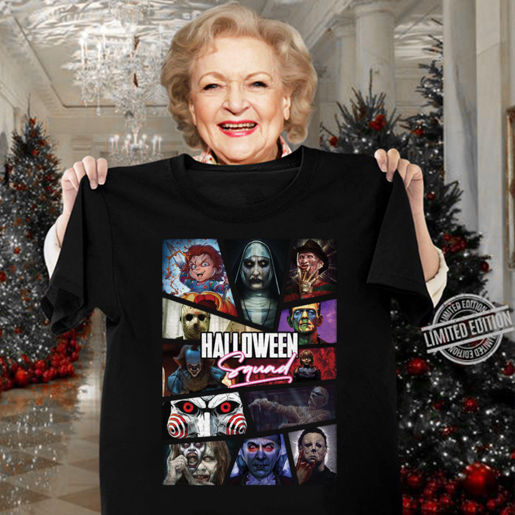 Funny Halloween Squad Horror Movies Characters Shirt 3 Halloween Squad Horror Movies Characters Shirt
