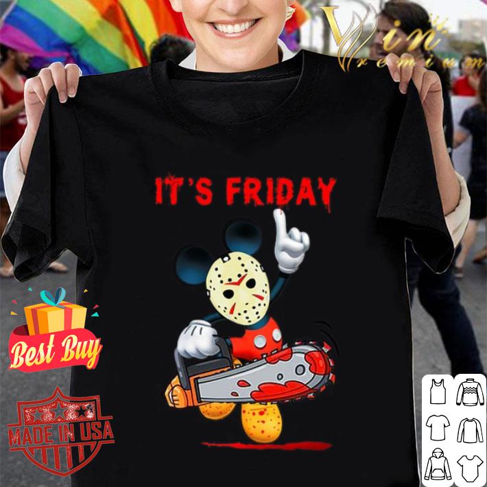 Funny Mickey mouse mashup Jason Voorhees it's friday halloween shirt 1 Mickey mouse mashup Jason Voorhees it's friday halloween shirt