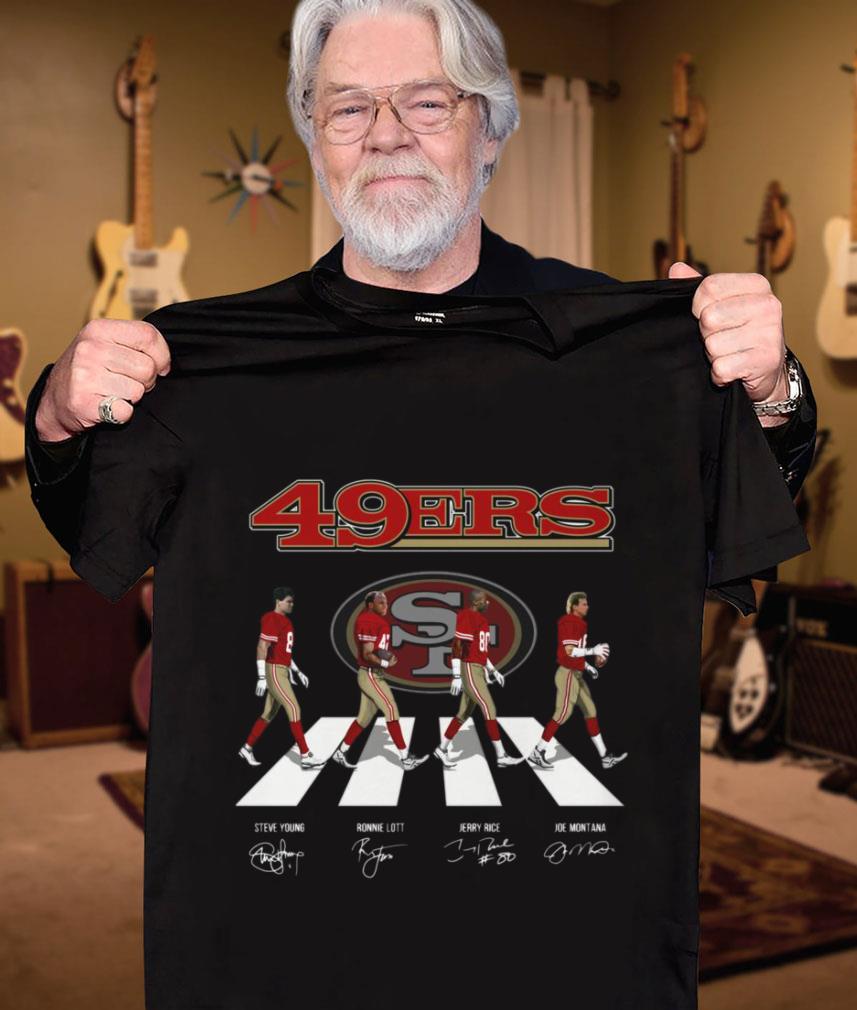Best San Francisco 49ers Abbey Road Signatures Shirt, Steve Young, Ronnie Lott, Jerry Rice, Joe Montana 3 San Francisco 49ers Abbey Road Signatures Shirt, Steve Young, Ronnie Lott, Jerry Rice, Joe Montana