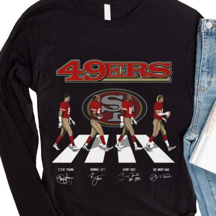 Best San Francisco 49ers Abbey Road Signatures Shirt, Steve Young, Ronnie Lott, Jerry Rice, Joe Montana 4 San Francisco 49ers Abbey Road Signatures Shirt, Steve Young, Ronnie Lott, Jerry Rice, Joe Montana