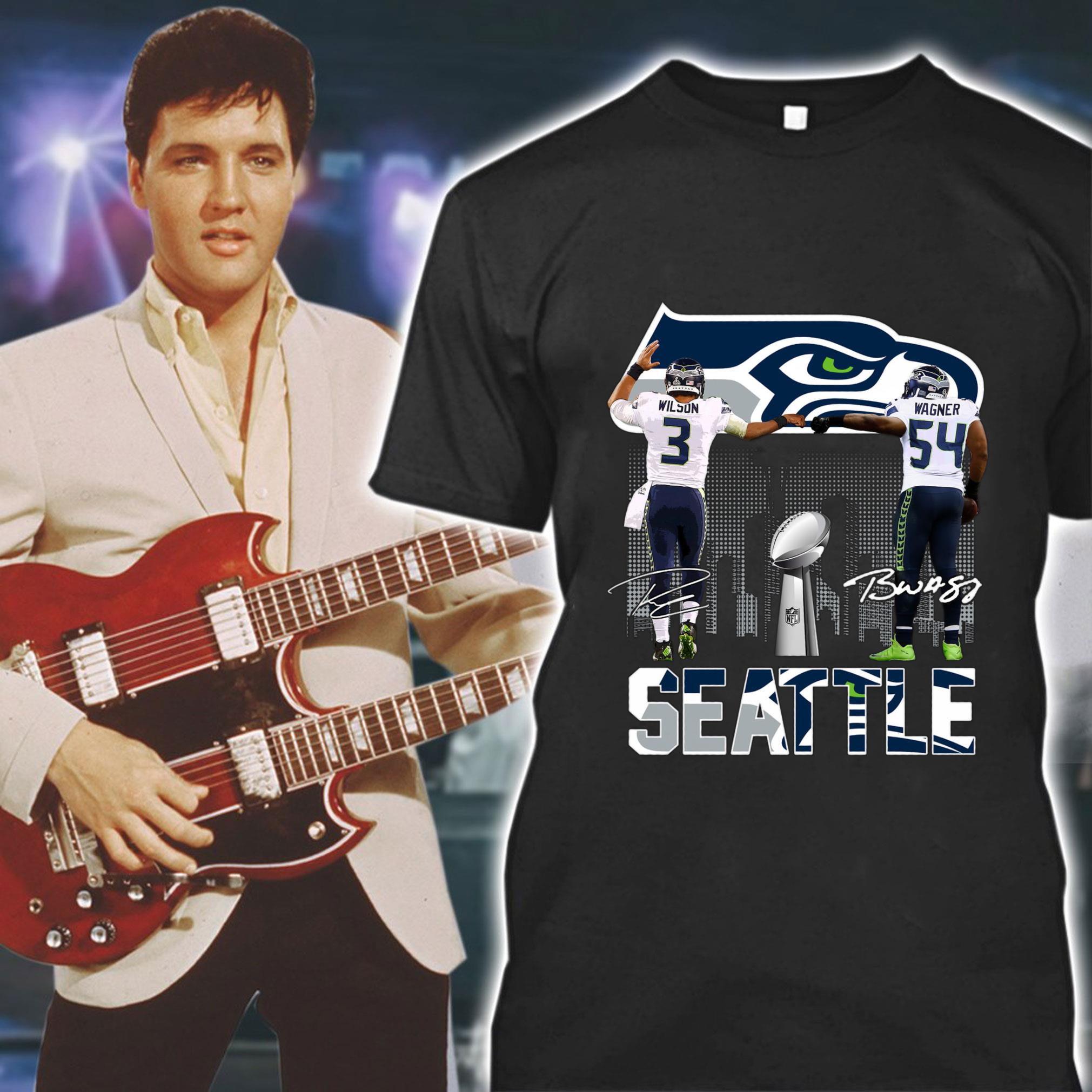 Premium Seattle Seahawks Russell Wilson Bobby Wagner Signatures Shirt