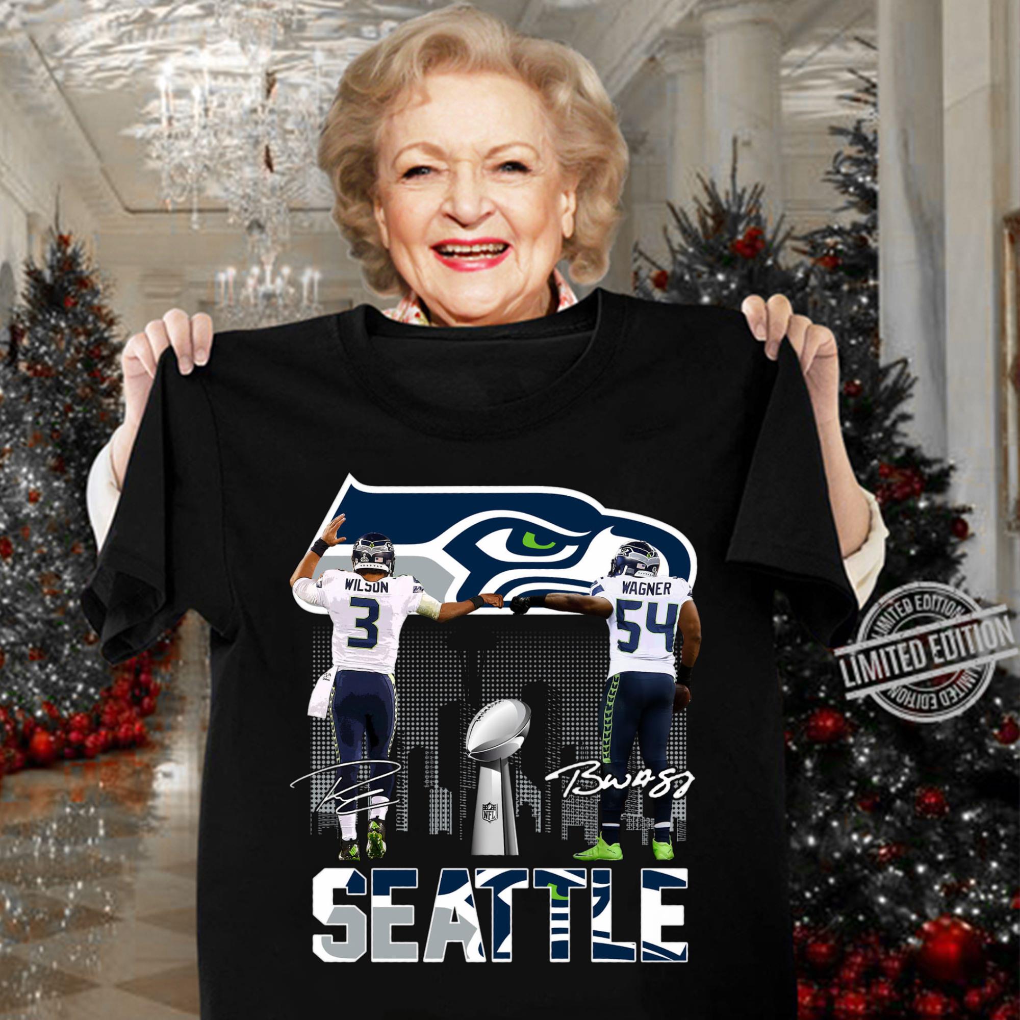 Premium Seattle Seahawks Russell Wilson Bobby Wagner Signatures Shirt 3 Seattle Seahawks Russell Wilson Bobby Wagner Signatures Shirt