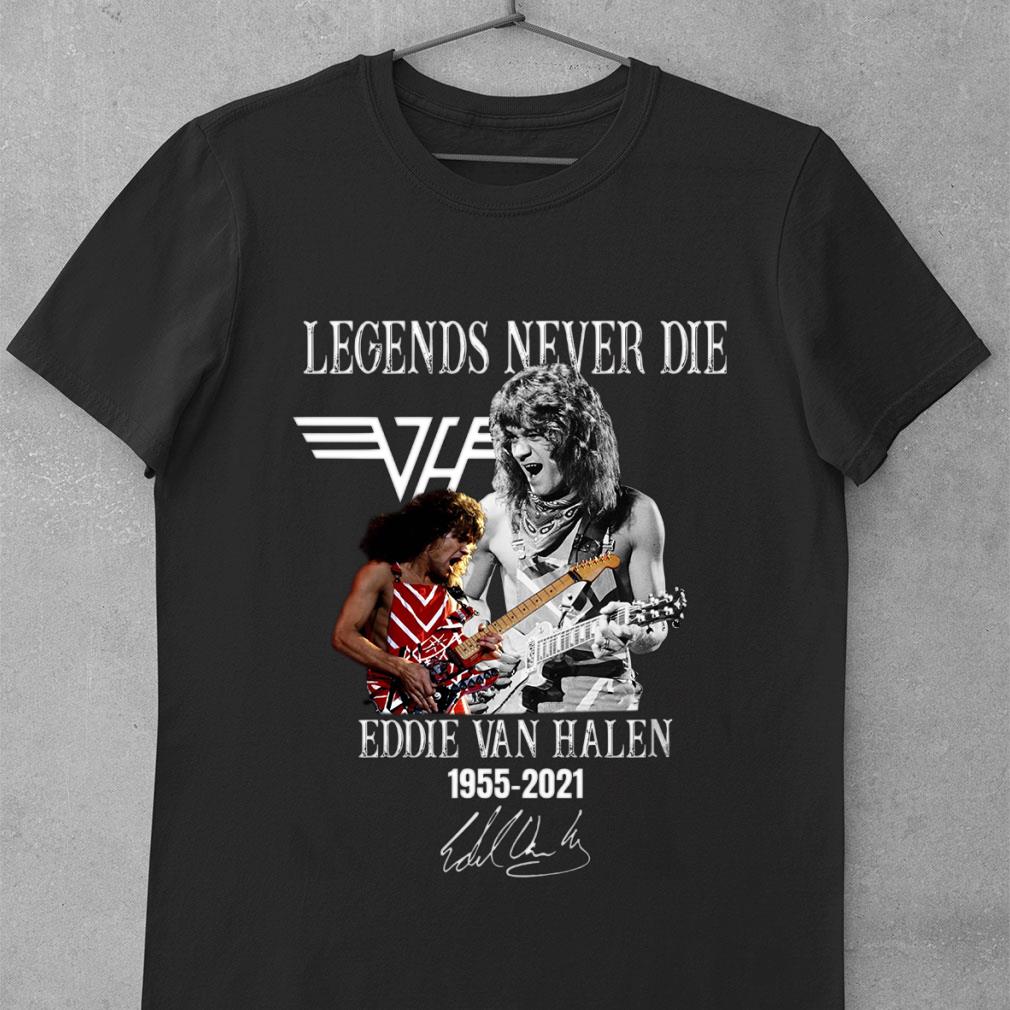 Hot Van Halen band Legends Never Die RIP Eddie Van Halen 1955-2021 Signature Shirt