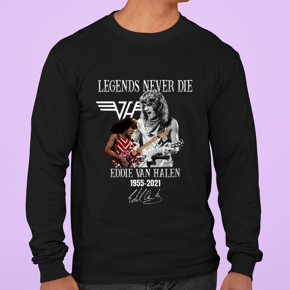 Hot Van Halen band Legends Never Die RIP Eddie Van Halen 1955-2021 Signature Shirt 3 Van Halen band Legends Never Die RIP Eddie Van Halen 1955-2021 Signature Shirt