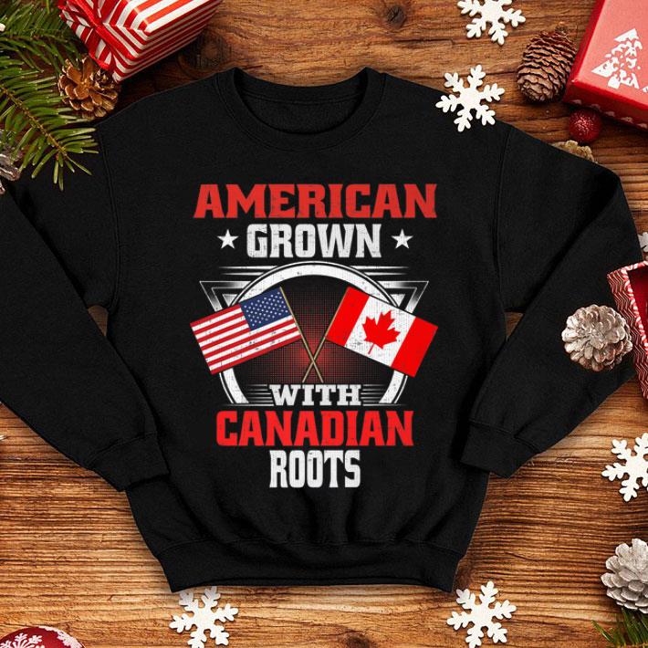 American Grown With Canadian Roots Usa Flag Premium Shirt 4 - American Grown With Canadian Roots Usa Flag Premium Shirt