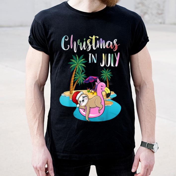 Christmas In July Lazy Sloth On The Flamingo Float shirt 4 - Christmas In July Lazy Sloth On The Flamingo Float shirt