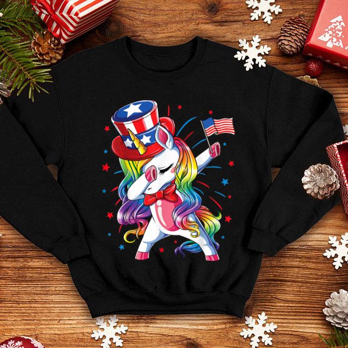 Dabbing Rainbow Unicorn Americorn American Flag shirt 4 - Dabbing Rainbow Unicorn Americorn American Flag shirt