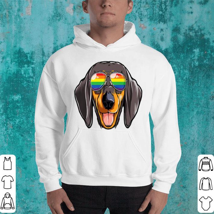 Dachshund Gay Pride Flag Sunglasses LGBT Dog Puppy Shirt 4 - Dachshund Gay Pride Flag Sunglasses LGBT Dog Puppy Shirt