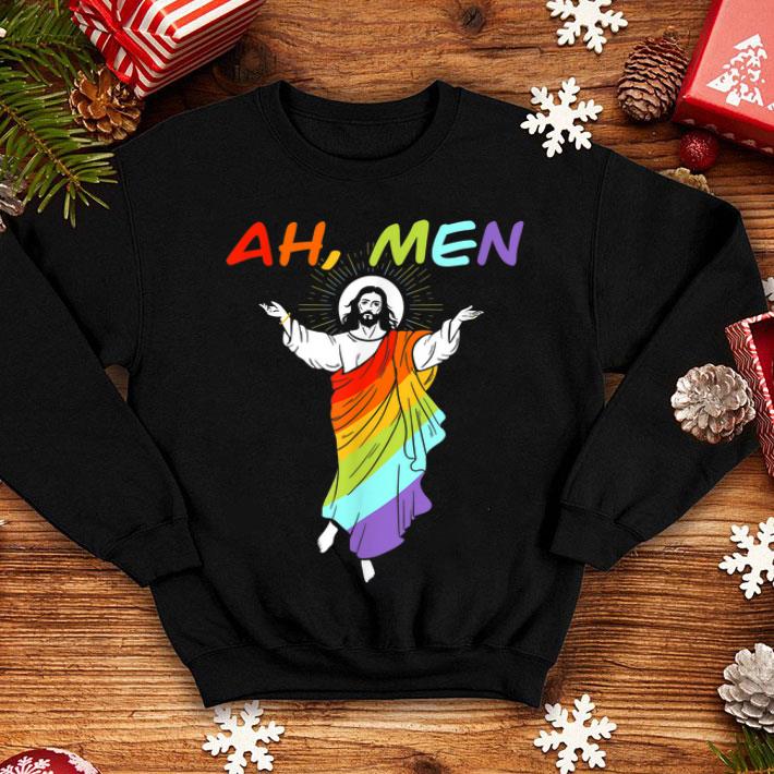 Gay Pride Ah Men Rainbow Jesus Lgbt Awareness shirt 4 - Gay Pride Ah Men Rainbow Jesus Lgbt Awareness shirt