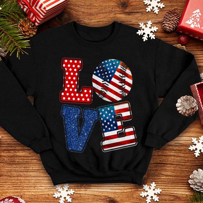 Love Softball American Flag For 4th Of July shirt Love Softball American Flag For 4th Of July shirt 4 - Love Softball American Flag For 4th Of July shirt