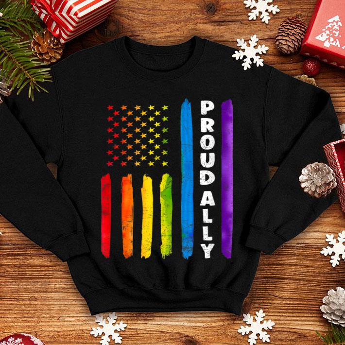 Proud Ally Rainbow American Flag Gay Pride Lgbt shirt 4 - Proud Ally Rainbow American Flag Gay Pride Lgbt shirt