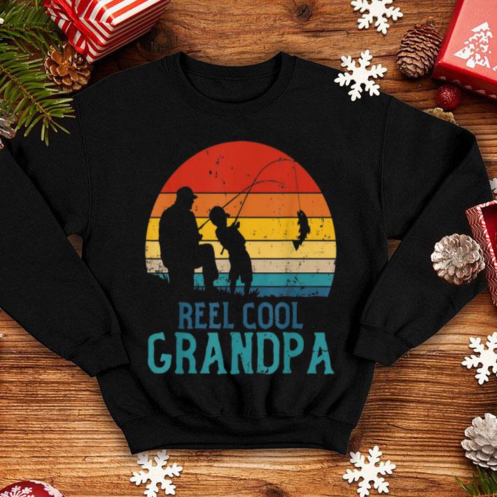 Reel Cool Grandpa Father s Day Dad And Son Vintage Retro Shirt 4 1 - Reel Cool Grandpa Father's Day Dad And Son Vintage Retro Shirt