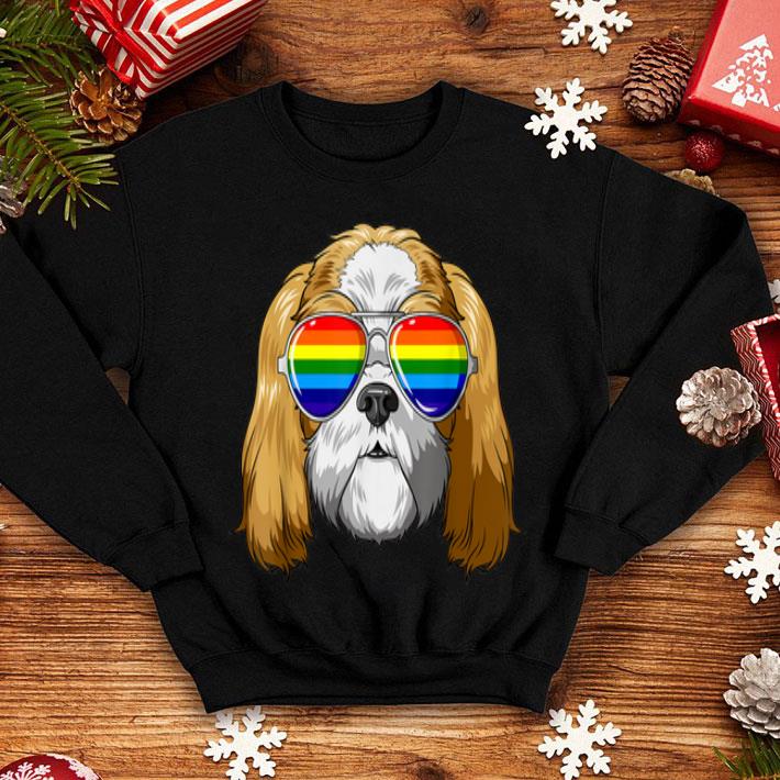 Shih Tzu Gay Pride Flag LGBT Rainbow Sunglasses Shih Tzu Shirt 4 - Shih Tzu Gay Pride Flag LGBT Rainbow Sunglasses Shih Tzu Shirt