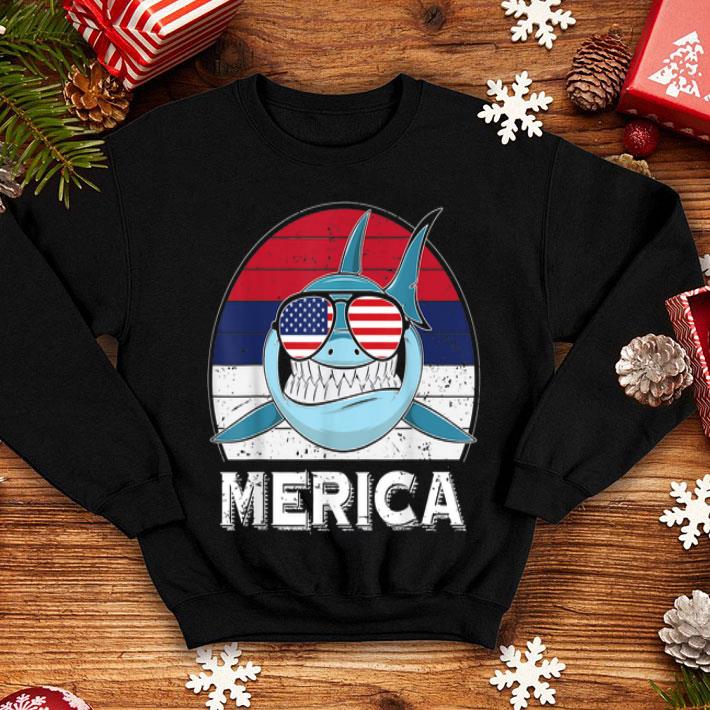 Vintage Merica Shark American Flag 4th Of July shirt Vintage Merica Shark American Flag 4th Of July shirt 4 1 - Vintage Merica Shark American Flag 4th Of July shirt