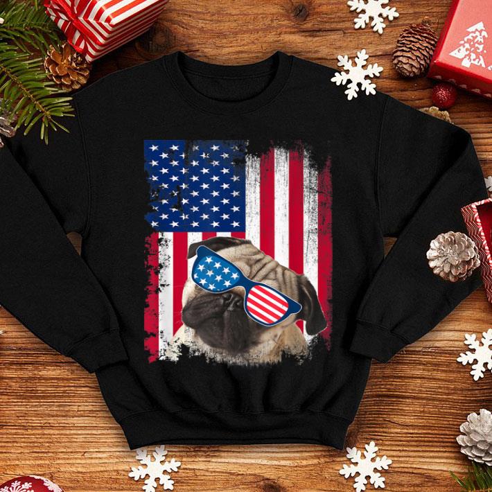 Vintage Pug Dog American Usa Flag Distressed Shirt 4 - Vintage Pug Dog American Usa Flag Distressed Shirt