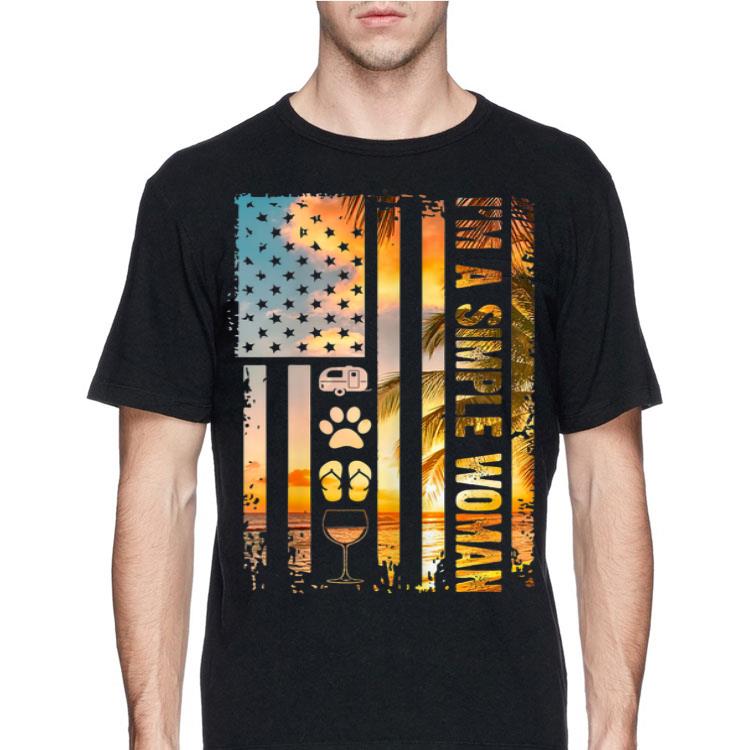 i m A Simple Woman Camping Dog Flip Flops Wine American Flag shirt 4 - i'm A Simple Woman Camping Dog Flip Flops Wine American Flag shirt