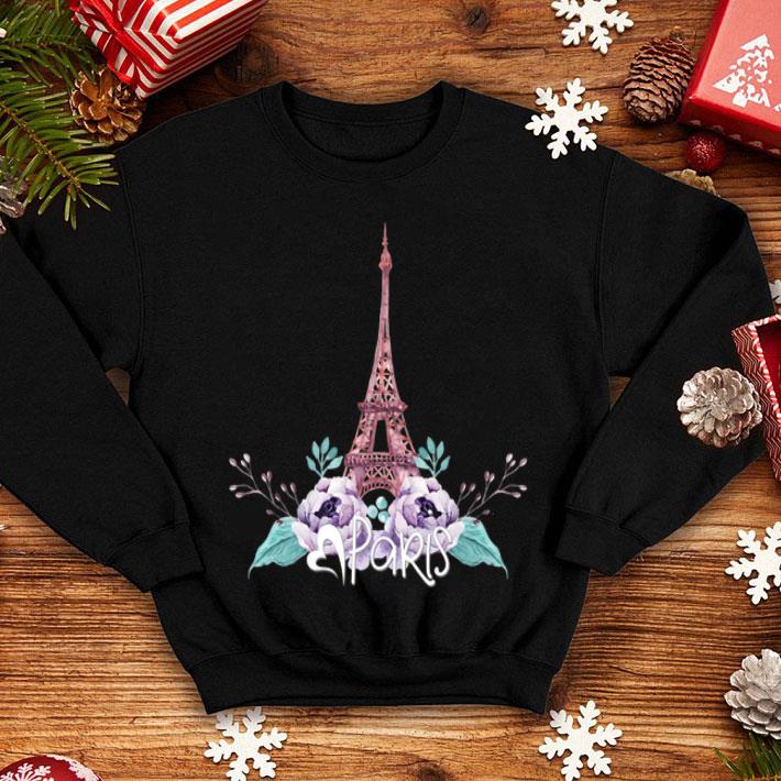 Eiffel Tower Love Paris Floral Heart shirt 4 - Eiffel Tower Love Paris Floral Heart shirt