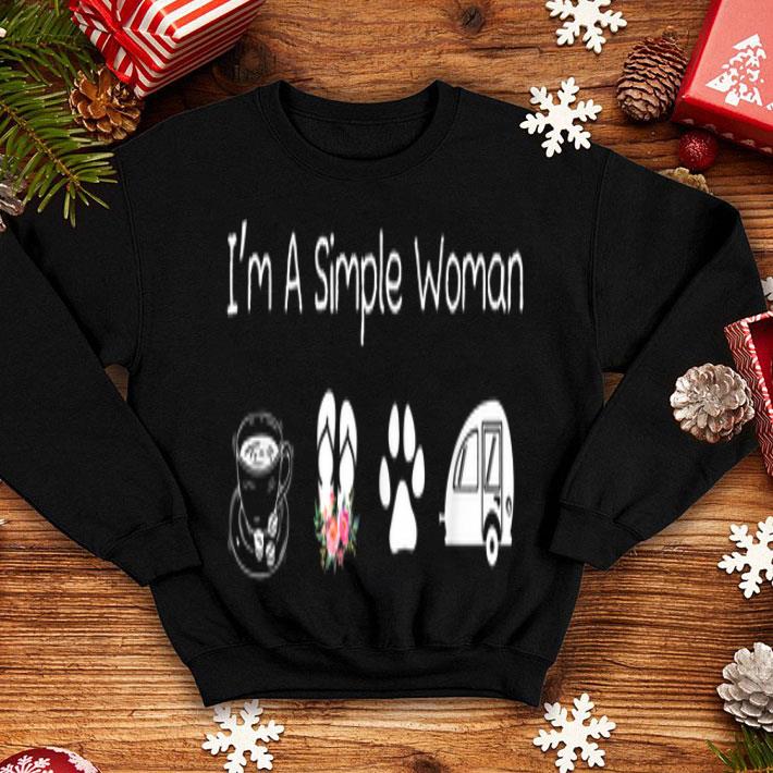 I m A Simple Woman Coffee Flip Flops Dogs Camping shirt 4 - I'm A Simple Woman Coffee Flip Flops Dogs Camping shirt