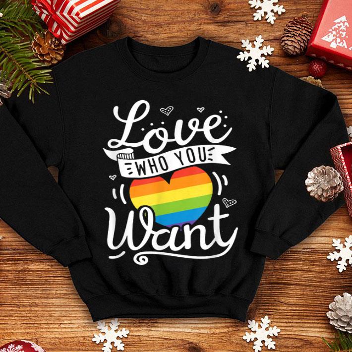 Love Who You Want Rainbow Heart T LGBT Gay Pride Month shirt 4 - Love Who You Want Rainbow Heart T LGBT Gay Pride Month shirt