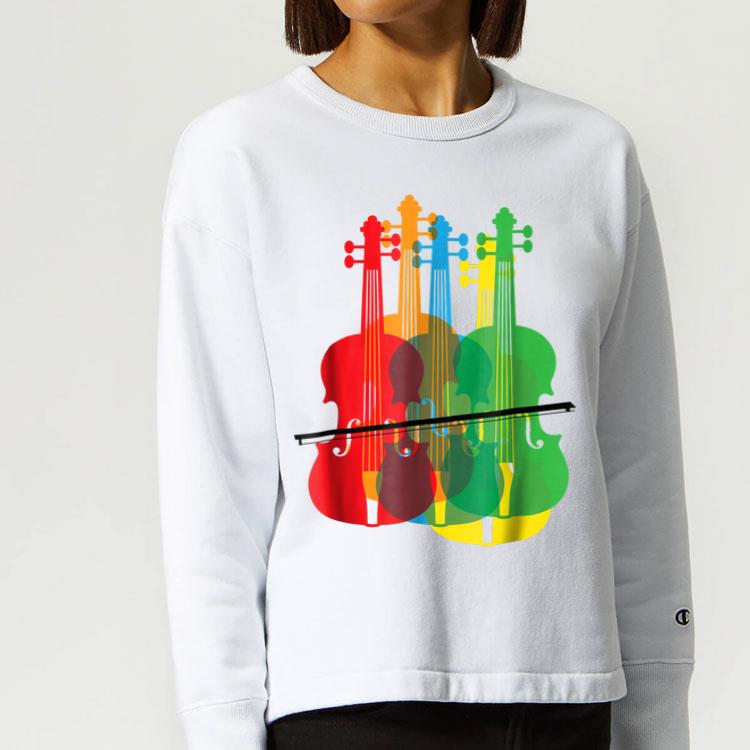 Multicolored Violins Birthday Music Loverians shirt 4 - Multicolored Violins Birthday Music Loverians shirt