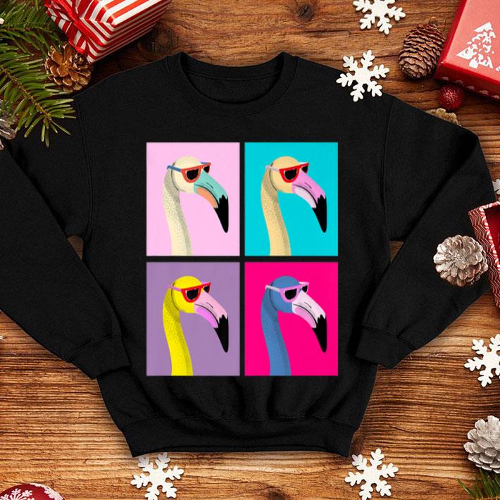 Pop art Flamingo Illustrated shirt 4 - Pop-art Flamingo Illustrated shirt