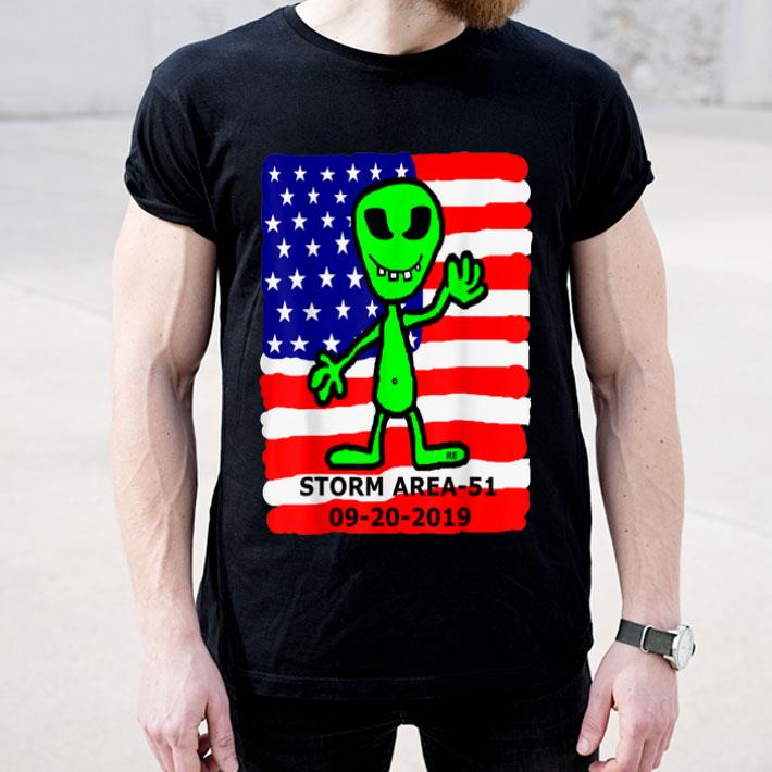 Storm Area 51s Green Alien American Flag shirt 4 - Storm Area 51s Green Alien American Flag shirt