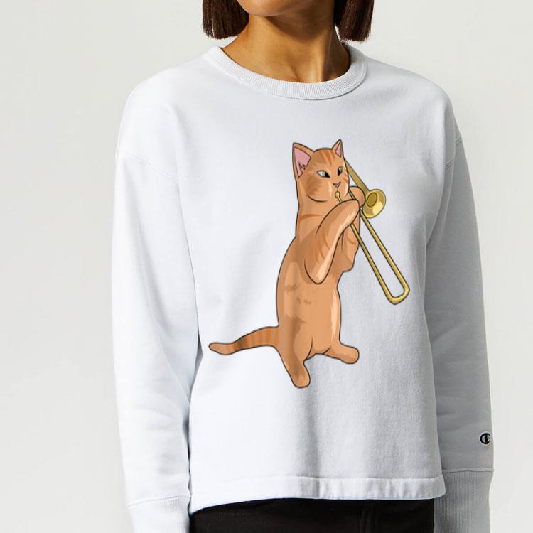 Trombone Playing Jazz Cat Kitty Loving Music Loverians shirt Trombone Playing Jazz Cat Kitty Loving Music Loverians shirt 4 - Trombone Playing Jazz Cat Kitty Loving Music Loverians shirt