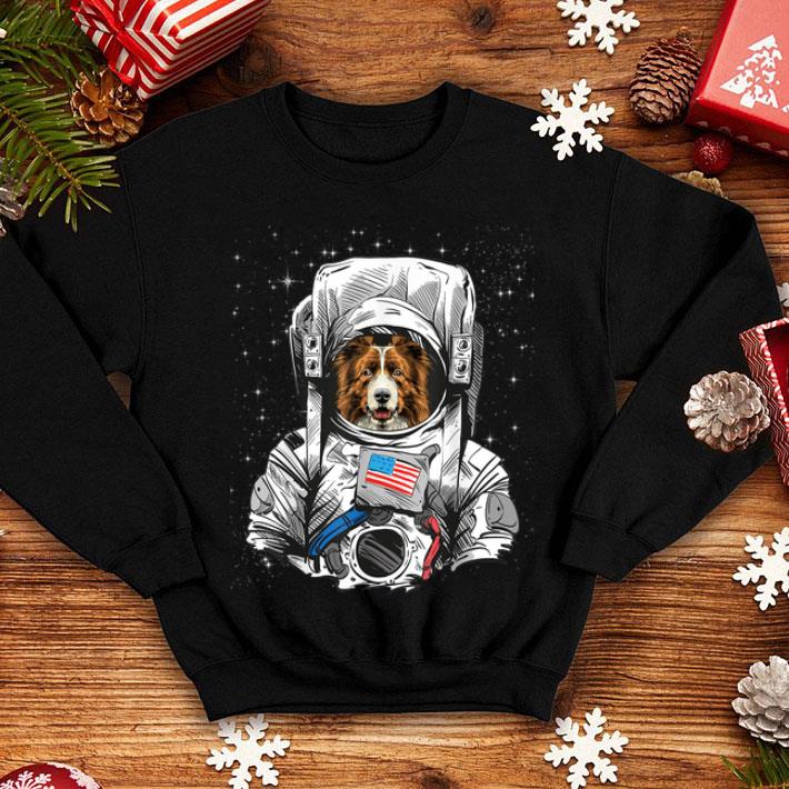 USA Flag Border Collie Dog Astronaut Suit In Space shirt USA Flag Border Collie Dog Astronaut Suit In Space shirt 4 - USA Flag Border Collie Dog Astronaut Suit In Space shirt