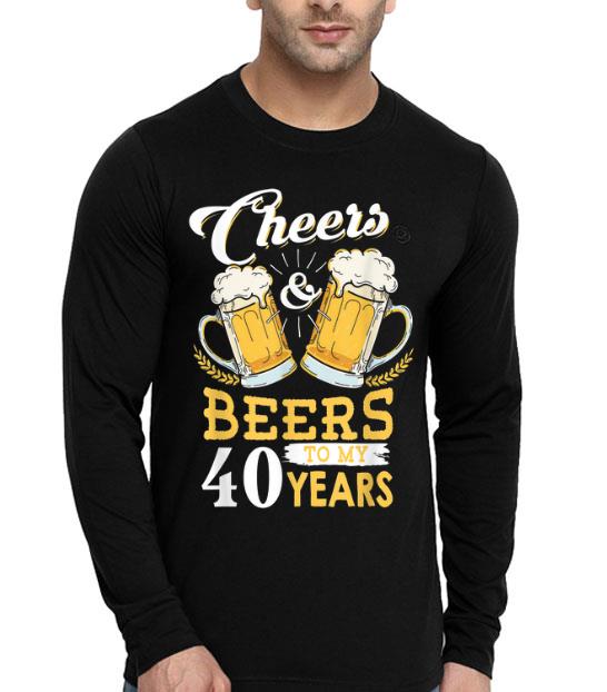 Vintage Cheers And Beers To My 40 Years 40th Birthday shirt 4 - Vintage Cheers And Beers To My 40 Years 40th Birthday shirt