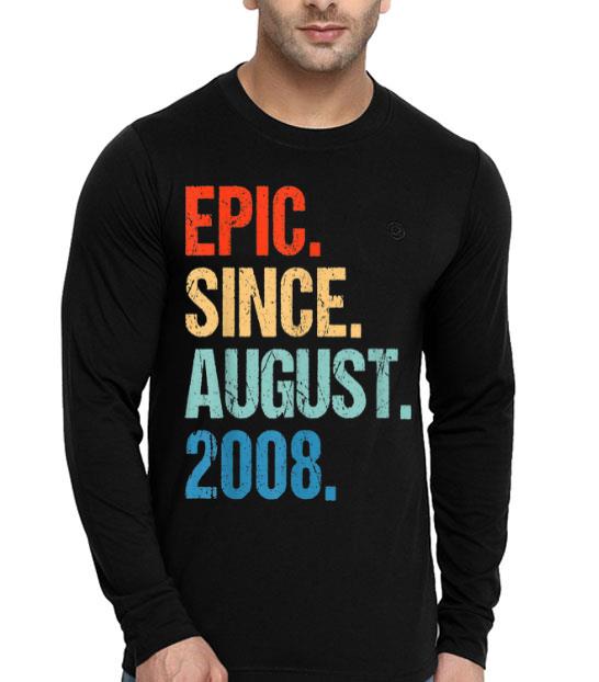 Epic Since August 2008 11th Birthday 11 Years Old shirt 4 - Epic Since August 2008 11th Birthday 11 Years Old shirt