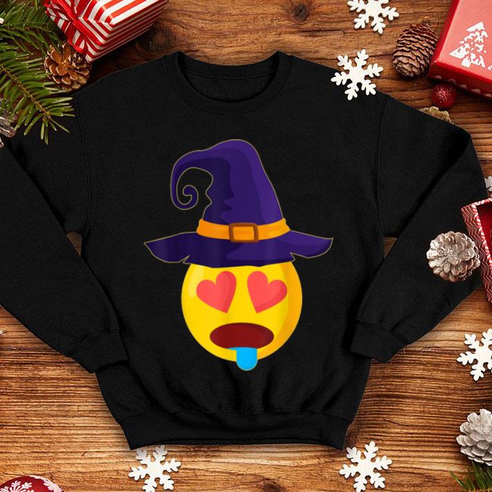 Hot Halloween Costume Emoji Emoticon Witch Hat Heart Eyes Face shirt 4 - Hot Halloween Costume Emoji Emoticon Witch Hat Heart Eyes Face shirt