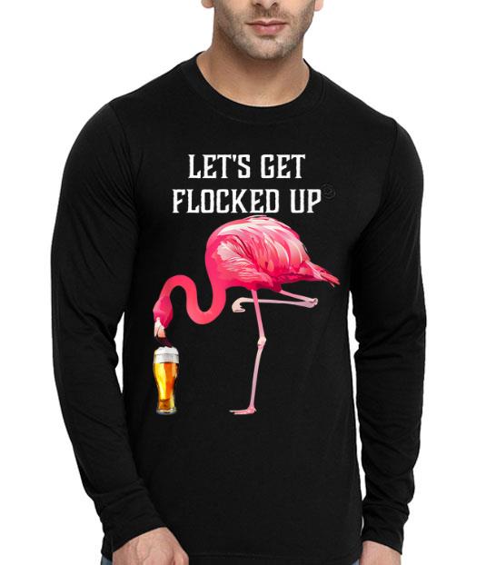 Let s Get Flocked Up Pink Flamingo Bird Beer shirt 4 - Let's Get Flocked Up Pink Flamingo Bird Beer shirt