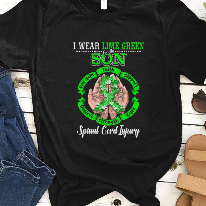 Official I Wear Lime Green For My Son Spinal Cord Injury shirt 1 - Official I Wear Lime Green For My Son Spinal Cord Injury shirt