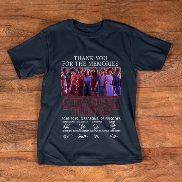 Official Thank You For The Memories Stranger Things 3 Signature Character shirt 1 - Official Thank You For The Memories Stranger Things 3 Signature Character shirt