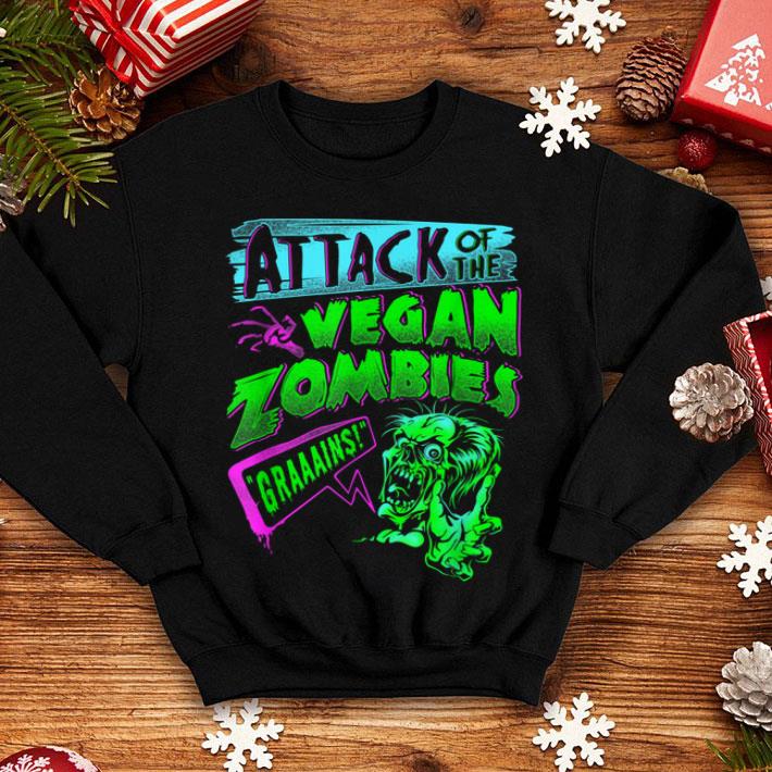 Original Attack Of The Vegan Zombies Vegetarian Halloween shirt Original Attack Of The Vegan Zombies Vegetarian Halloween shirt 4 - Original Attack Of The Vegan Zombies Vegetarian Halloween shirt