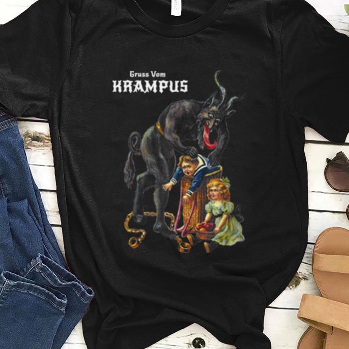 Premium Greetings From Gruss Vom Krampus Demon Christmas shirt 1 - Premium Greetings From Gruss Vom Krampus Demon Christmas shirt