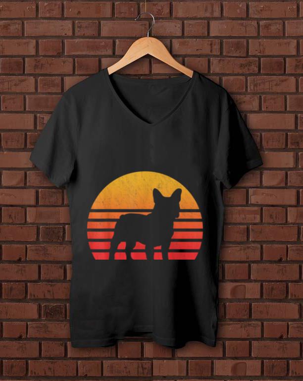 Premium Vintage Retro Sunset French Bulldog Silhouette shirt 1 - Premium Vintage Retro Sunset French Bulldog Silhouette shirt