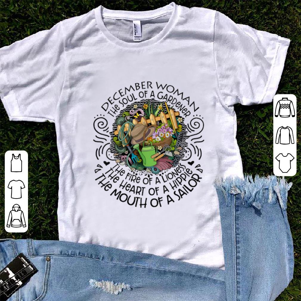 Pretty December Woman The Soul Of A Gardener The Fire Of A Lioness shirt 1 - Pretty December Woman The Soul Of A Gardener The Fire Of A Lioness shirt